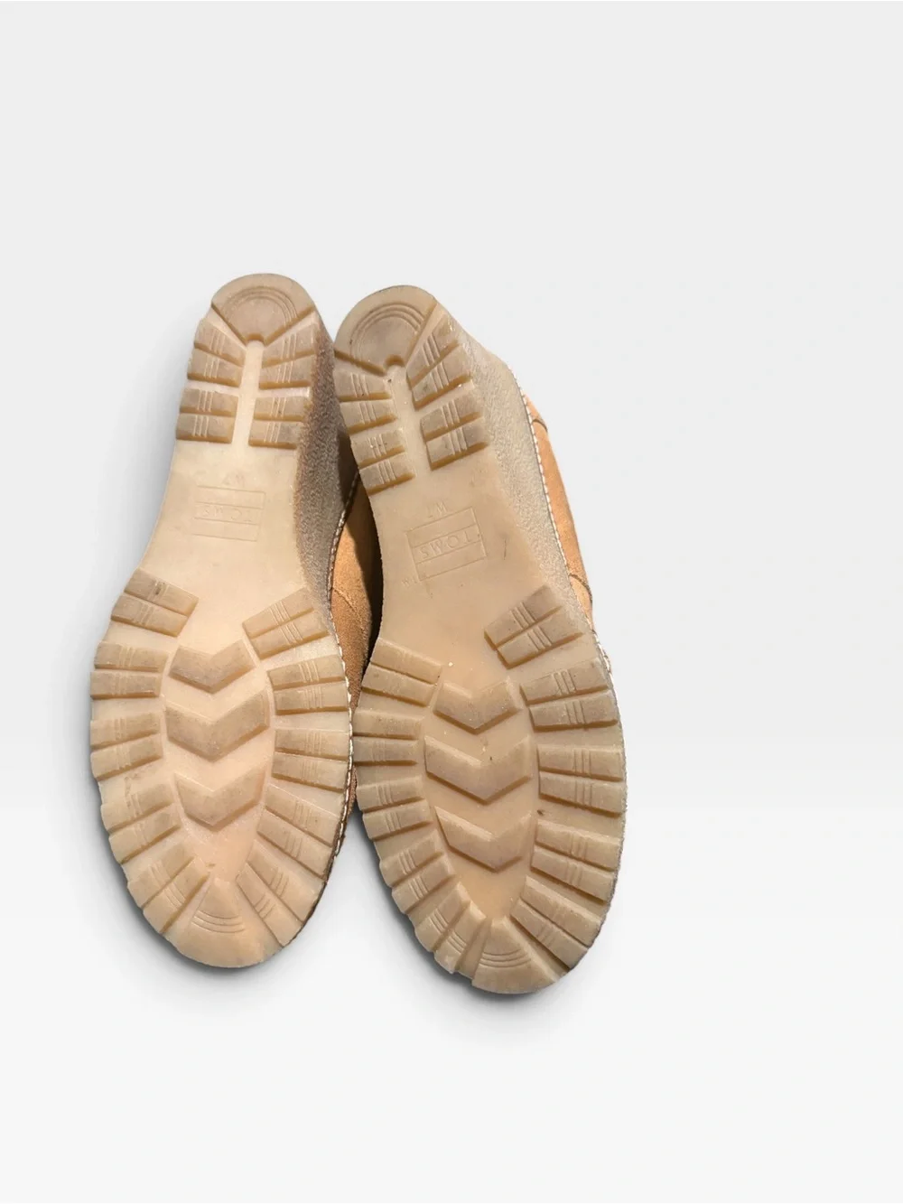 Toms Tan Suede Wedge Lace-Up Boots